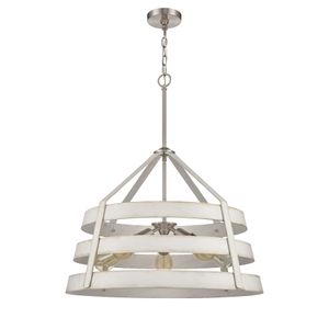 Brigantine 24'' Wide 5-Light Chandelier - Satin Nickel 2