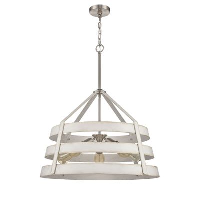 Brigantine 24″ Wide 5-Light Chandelier - Satin Nickel