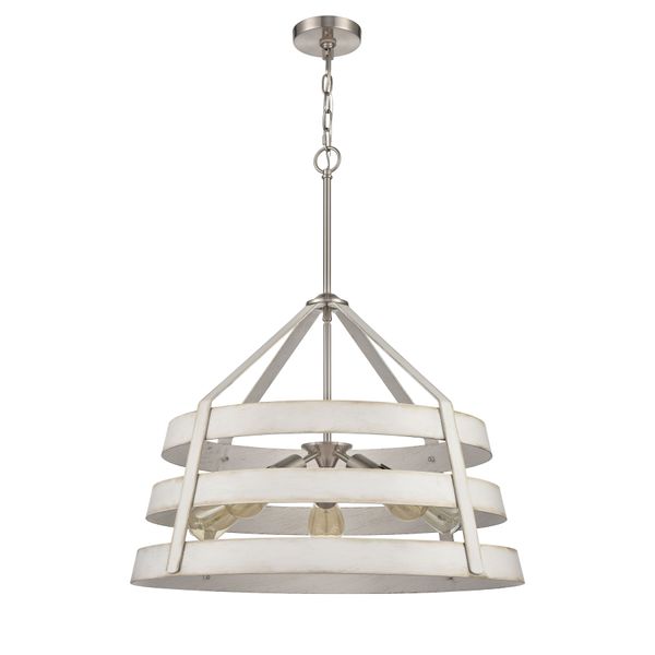 Brigantine 24'' Wide 5-Light Chandelier - Satin Nickel