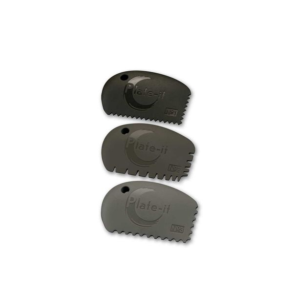 PLATE-IT - Scrapers, Vol. 1, 3-Piece Set, LFGB Silicone