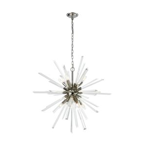 Ice Geist 33'' Wide 8-Light Chandelier - Polished Nickel 1