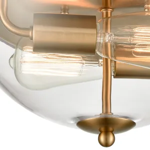 Astoria 13.5'' Wide 2-Light Flush Mount - Satin Gold 4