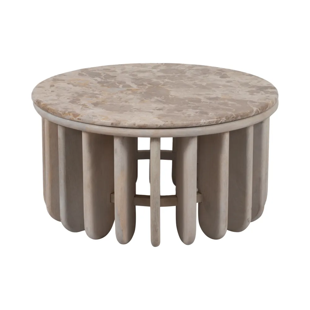 HILTONOAK WHITE COFFEE TABLE 16 (IN)