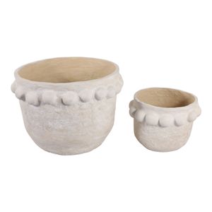 CASTONBURN SET OF 2 WHITE PLANTER 16 (IN) 6