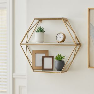 INGRIDHAVEN GOLD WALL SHELF 21 (IN) 13