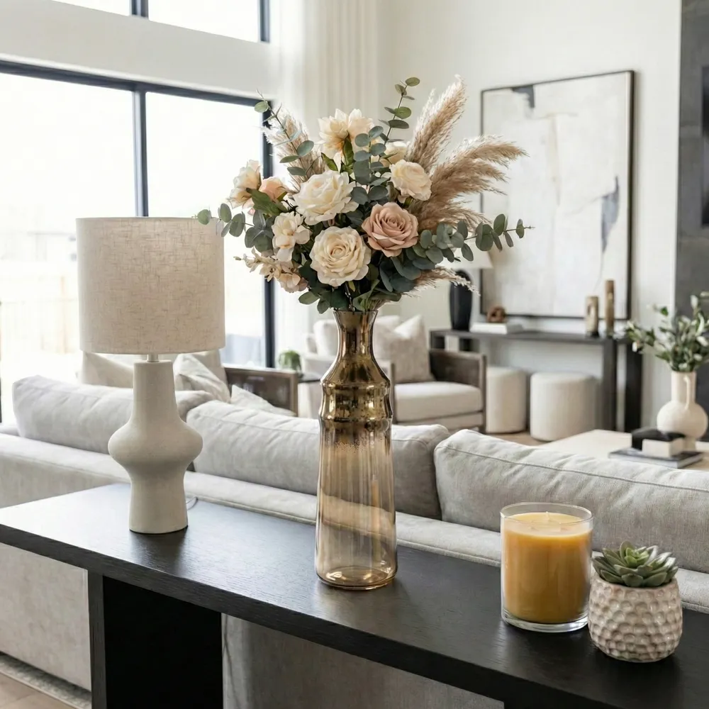LONDONOAK BROWN GLASS VASE 20 (IN)