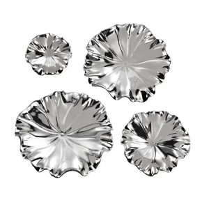 Petal Dimensional Wall Art - Set of 4 Silver 1