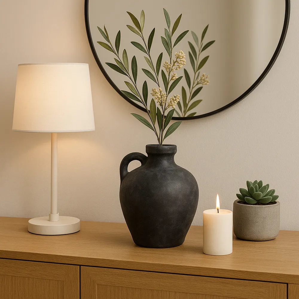 PAXTONHOLM BLACK VASE 10 (IN)