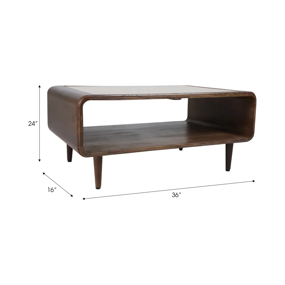DANFORTHMORE BROWN COFFEE TABLE 16 (IN)