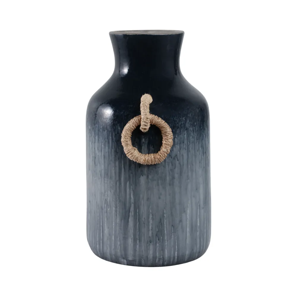 WOODSONROSE BLUE VASE 18 (IN)