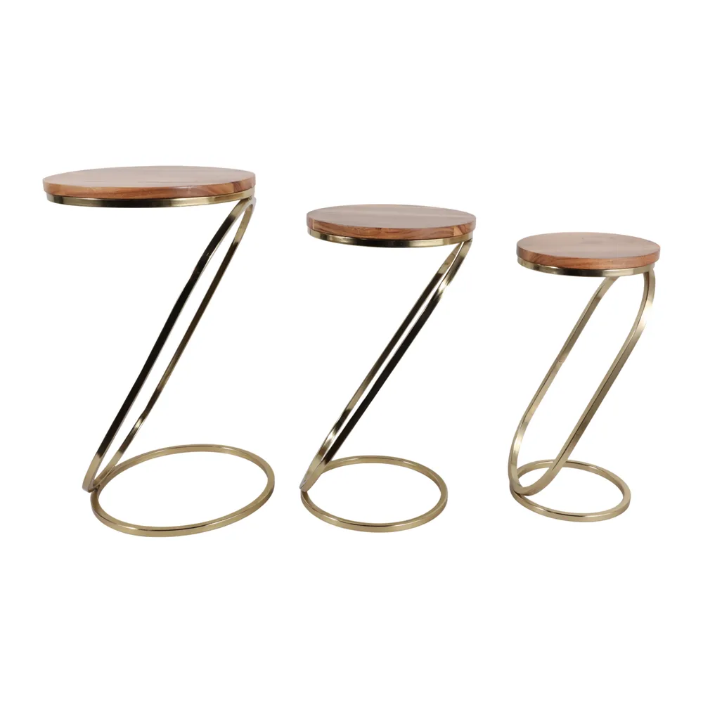 BENTONHAM SET OF 3 BROWN PLANT STANDS 21 (IN)