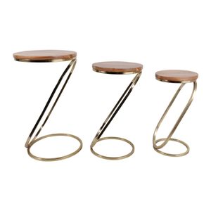 BENTONHAM SET OF 3 BROWN PLANT STANDS 21 (IN) 6