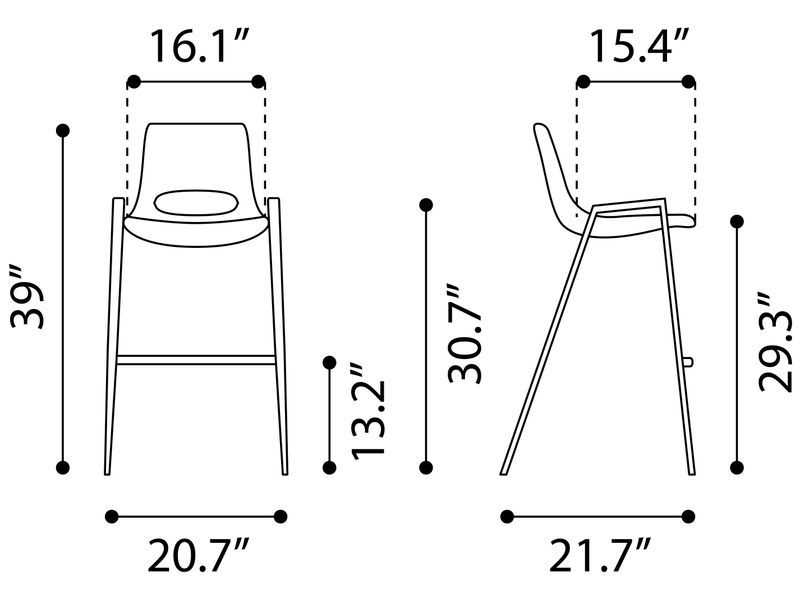 Desi Barstool Brown & Walnut 9