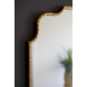 Hammered Antique Brass Framed Mirror 2