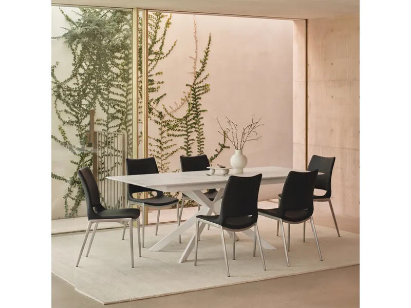 Ace Dining Chair Black & Silver 8