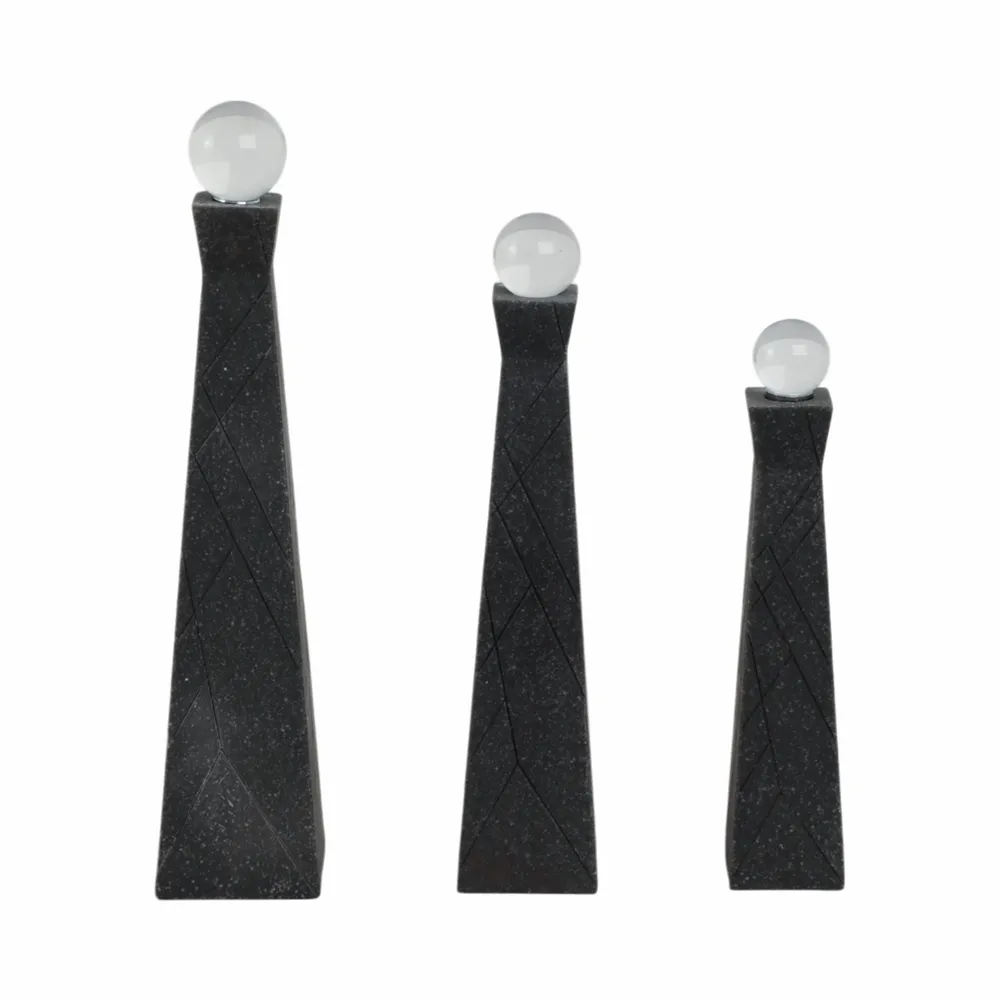 WESTONRUN SET OF 3 BLACK DECOR 14 (IN)