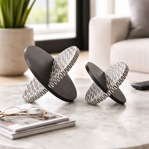 IVYGATE SET OF 2 BLACK DECOR 10 (IN) 10
