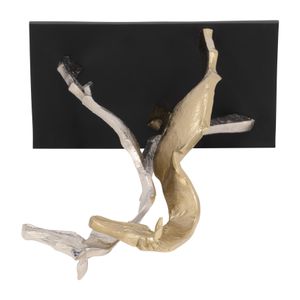 METAL, 26" GIRAFFE SISTERS, SILVER/GOLD 7