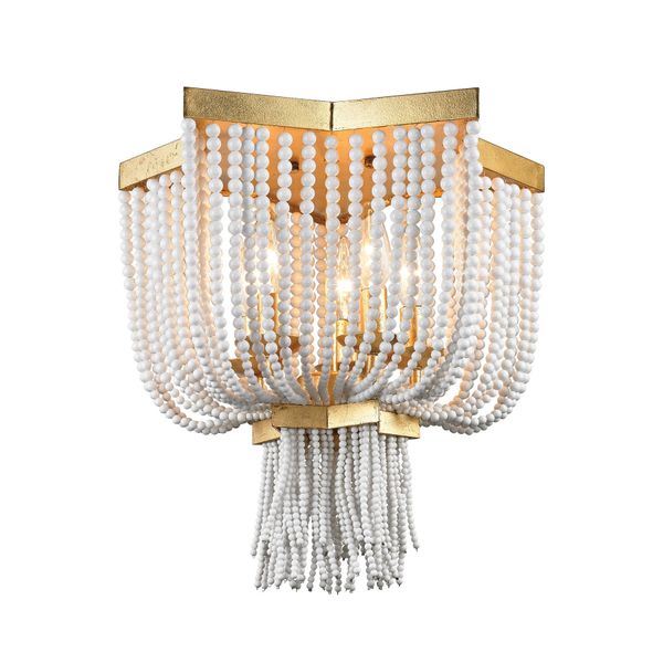 Chaumont 16'' Wide 5-Light Flush Mount - Antique Gold Leaf