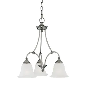 Harmony 20" Wide 3-Light Chandelier - Satin Pewter 1