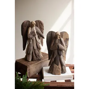 Set of 2 Driftwood Angels 3