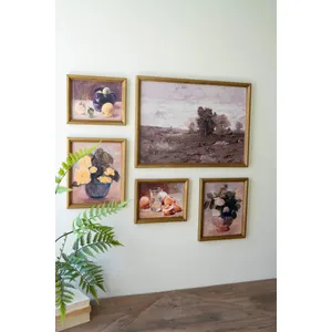 Set of 5 Framed Vintage Gallery Wall Prints 2