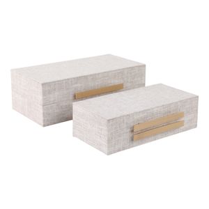 HARLANWELL SET OF 2 WHITE BOXES 5 (IN) 1