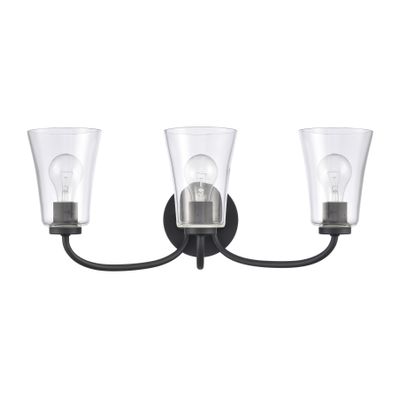 Emily 23″ Wide 3-Light Vanity Light - Matte Black