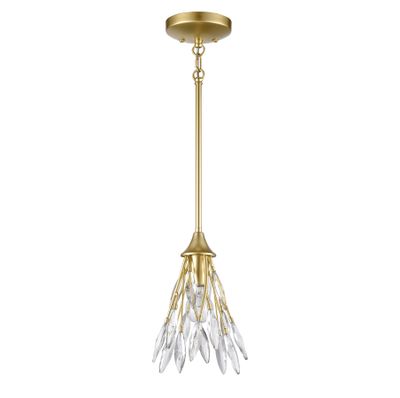 Flora Grace 7'' Wide 1-Light Mini Pendant - Champagne Gold