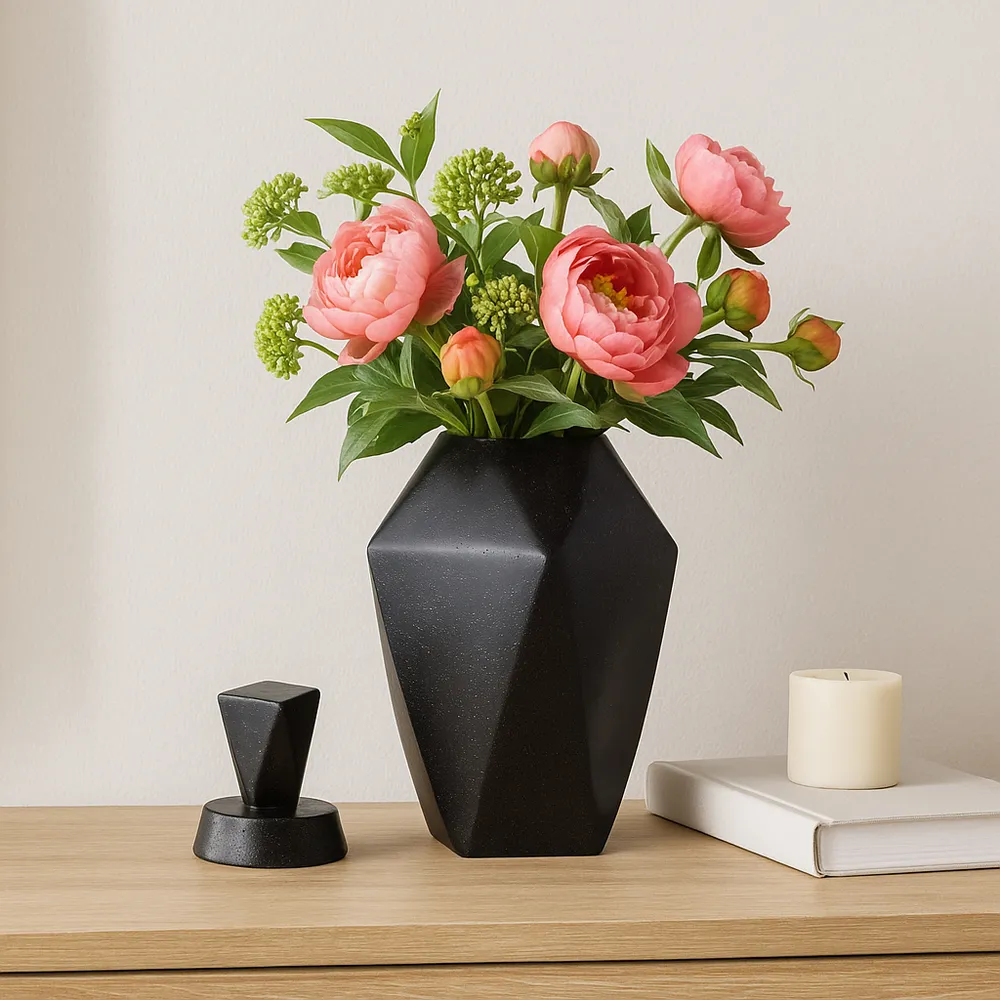 HALTONWORTH BLACK VASE 19 (IN)