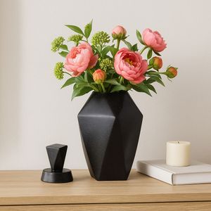 HALTONWORTH BLACK VASE 19 (IN) 10