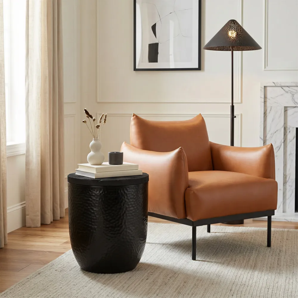 Duskan Storage Side Table Black