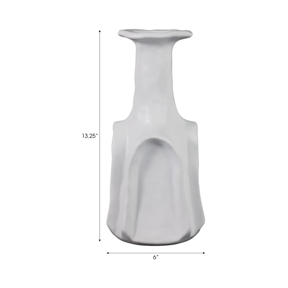 DAWSONWELL WHITE VASE 14 (IN)