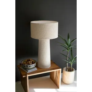 Boucle Fabric Table Lamp with Shade 1