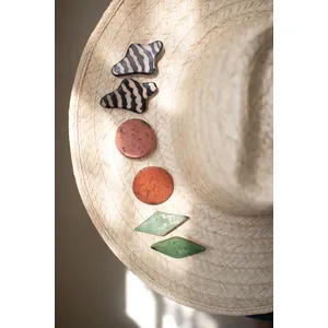 Organic Clay Lenca Earrings \ Ivory 4