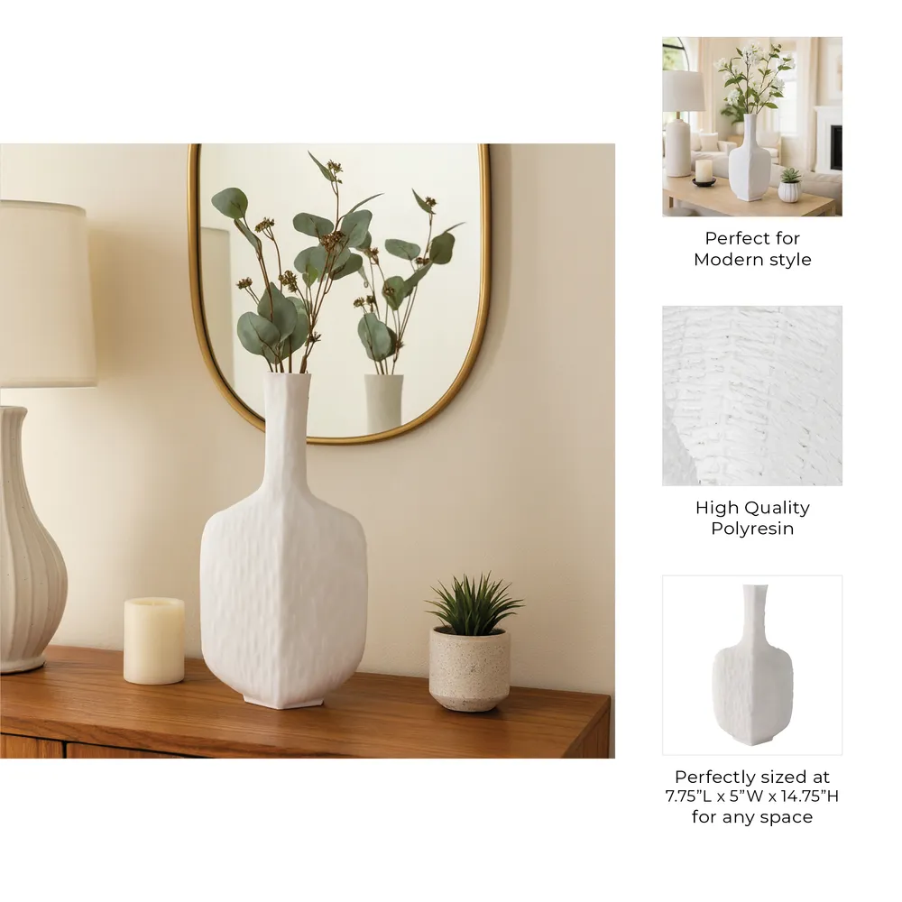 DOVERWORTH WHITE VASE 15 (IN)