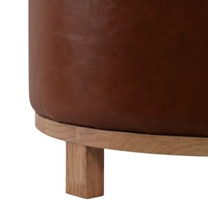 BAYARDGATE BROWN OTTOMAN 18 (IN) 6