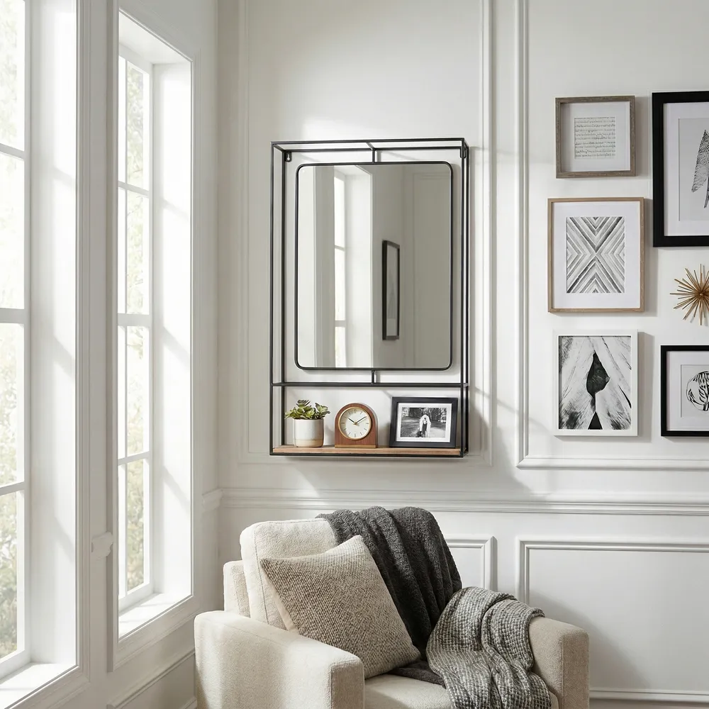 RAYMONDWELL BROWN WALL SHELF 36 (IN)
