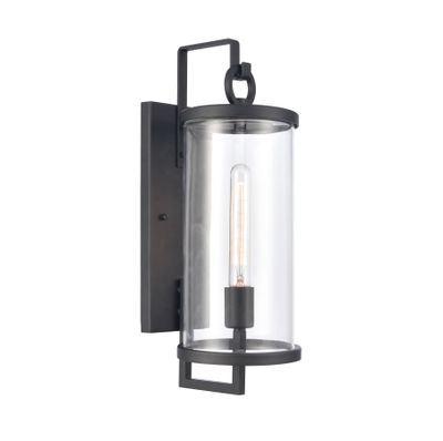 Hopkins 18″ High 1-Light Outdoor Sconce - Charcoal Black