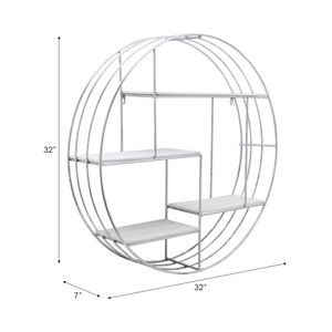 FINCHWAY SILVER WALL SHELF 32 (IN) 7