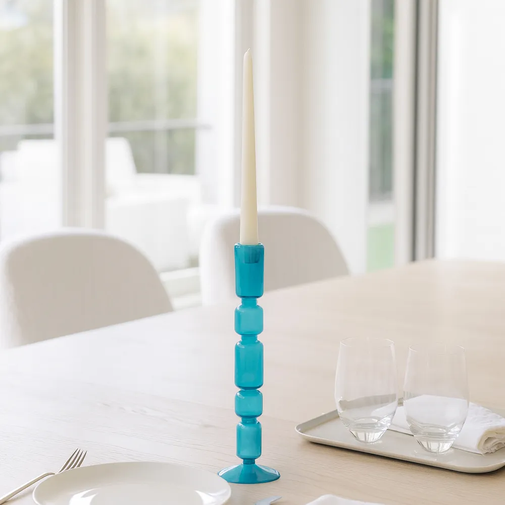ISLE BLUE CANDLE HOLDER 14 (IN)