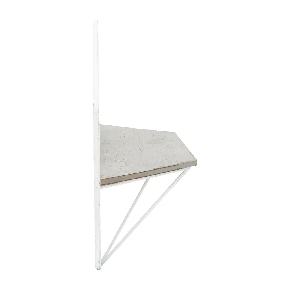 IRVINGMILL SET OF 2 WHITE WALL SHELF 17 (IN)