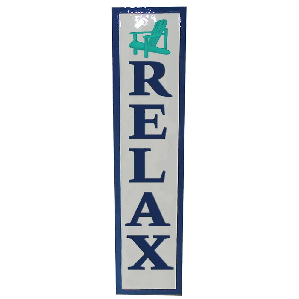 36" METAL RELAX SIGNW/ ADIRONDAK CHAIR
