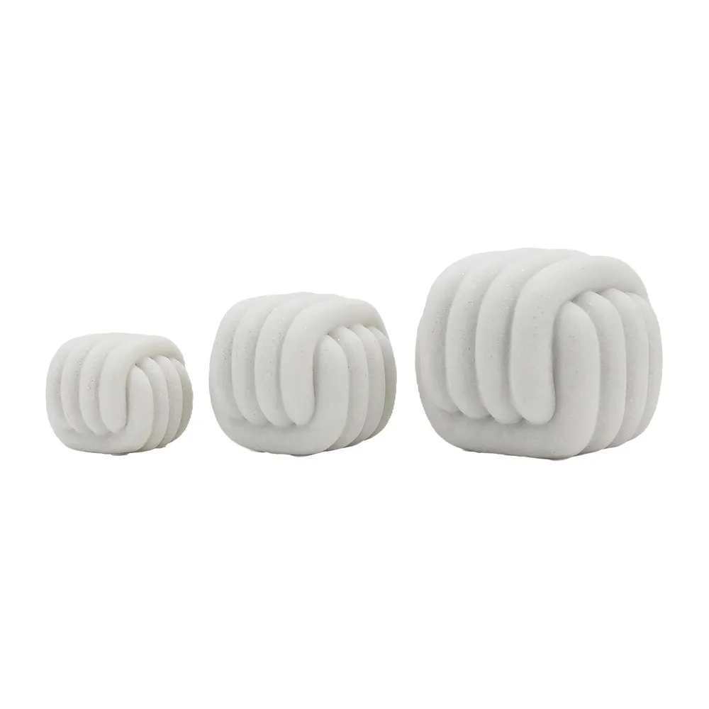 BARNETRIDGE SET OF 3 WHITE DECOR 5 (IN)