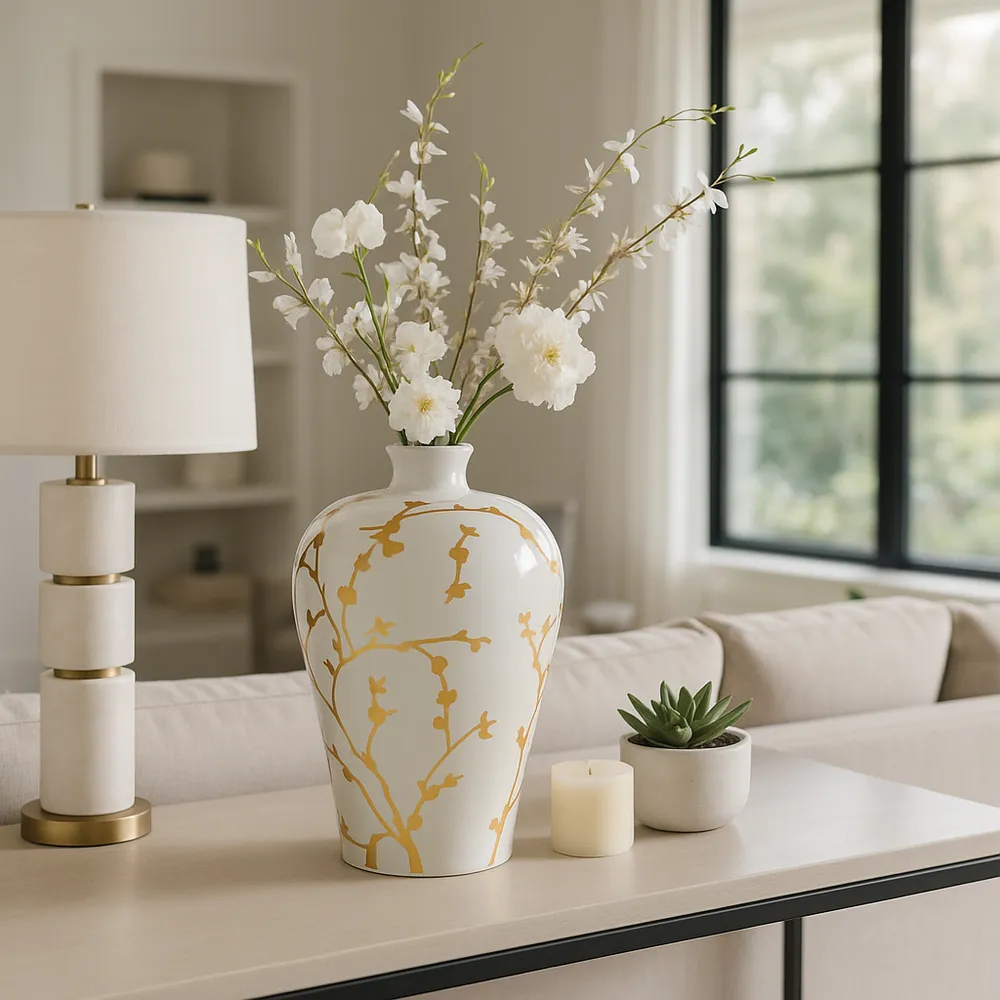SAGESHAW WHITE CHINOISERIE 15 (IN)