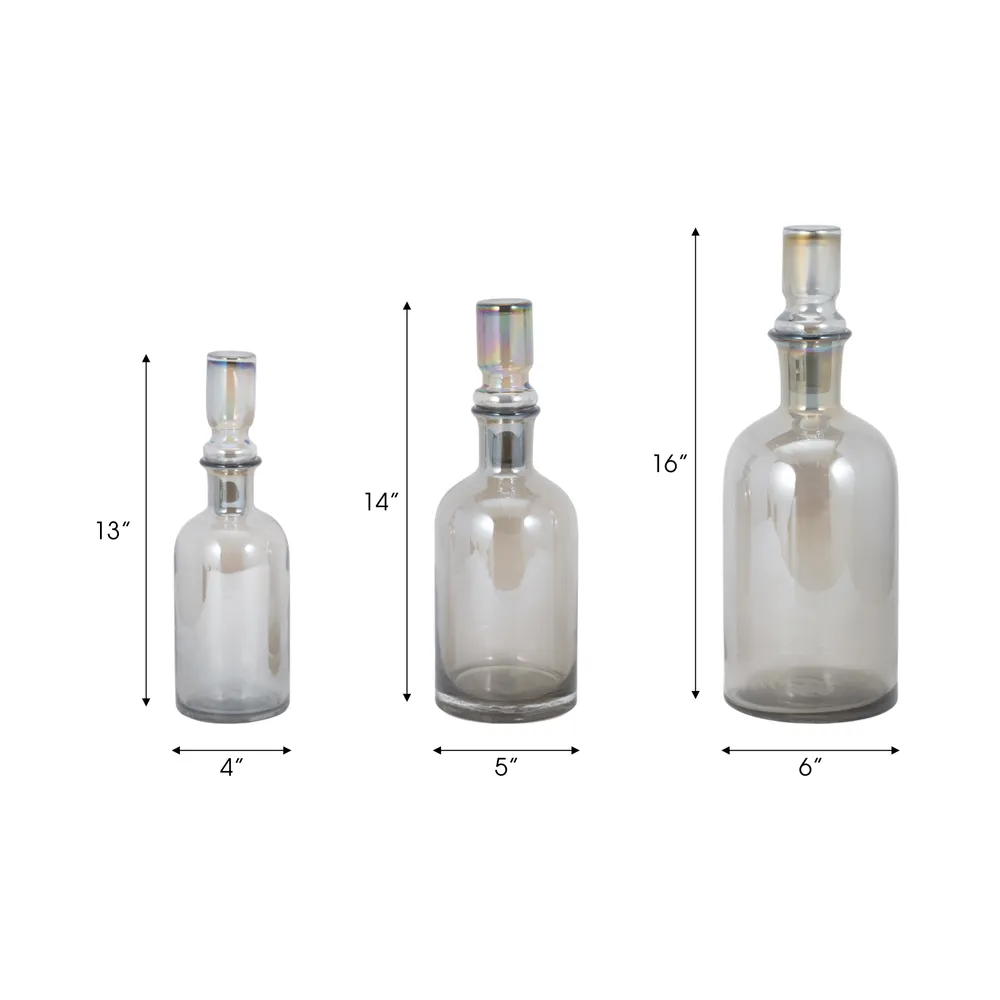 NORTONFIELD SET OF 3 GRAY VASES 16 (IN)