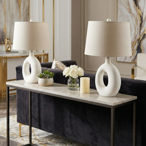 EBBMOOR SET OF 2 WHITE LAMPS 23 (IN) 2