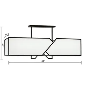 Moiselle 48'' Wide 6-Light Linear Chandelier - Matte Black 2