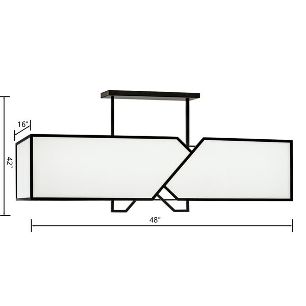 Moiselle 48'' Wide 6-Light Linear Chandelier - Matte Black