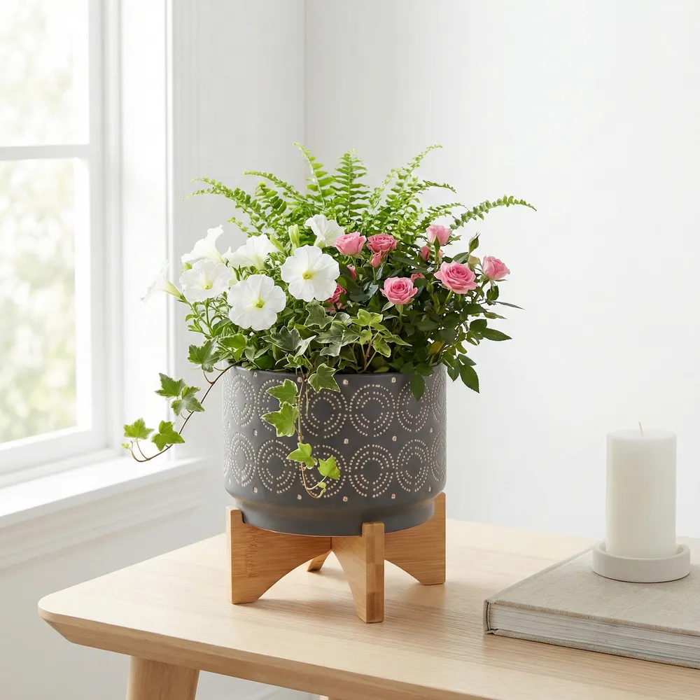 DILLONFORD GRAY PLANTER 8 (IN)